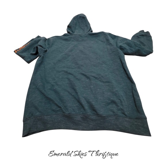 Women's XL Carhartt hoodie w/ kangaroo pouch. Loose fit. GREEN/ORANGE. Free ship - Picture 5 of 6